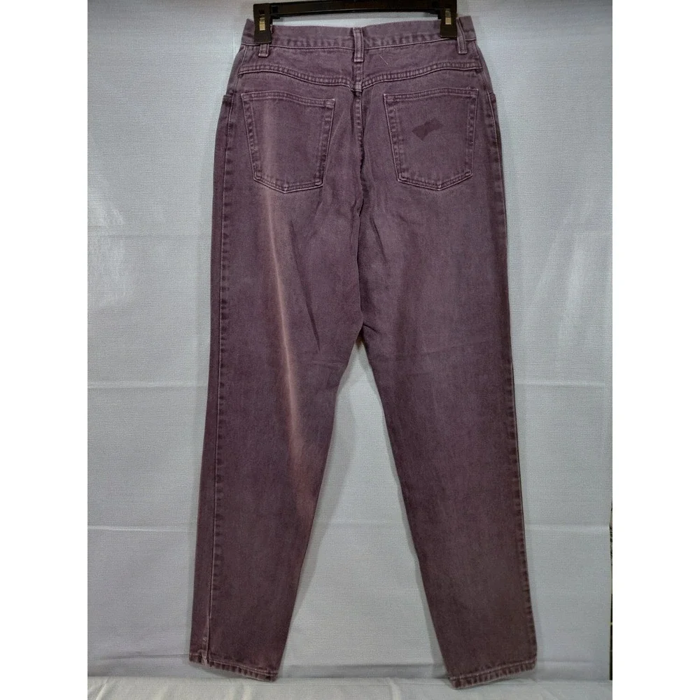 Vtg Wrangler for Women High Rise Tapered Leg Jeans 12x34‎ Purple Denim